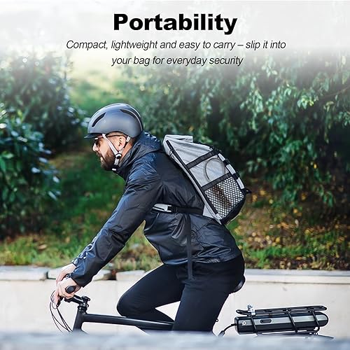 Miniatura 4 de Candado de cable versátil – Cerradura de combinación de 4 dígitos con 3 cuerdas trenzadas de acero intercambiables (9 pulgadas/23.6 pulgadas/47.2