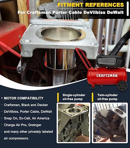 Miniatura 2 de K-0650 Kit de manguito de cilindro para compresor de aire y anillo de compresión, kits de servicio de compresor de aire de cable compatibles con