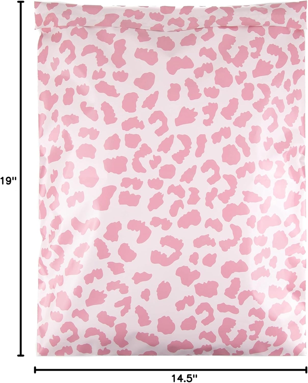 Inspired Mailers - Large Poly Mailers 14.5 x 19-50 Pack - Rose Gold Cheetah Design - Shipping Bags and Mailing Envelopes for Packaging