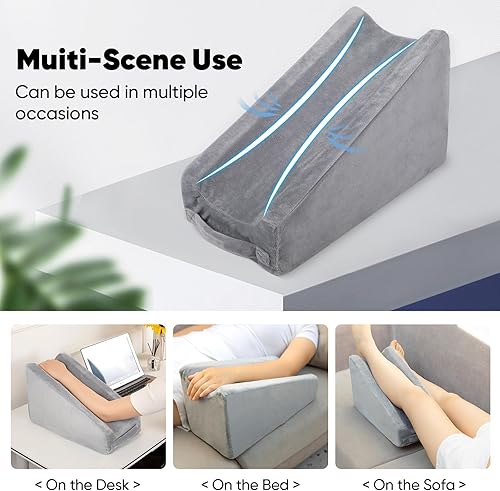 Miniatura 7 de Almohada de elevación de brazo, almohada de brazo de cuña para adultos después de la cirugía, descanso para mantener elevada, almohada de brazo