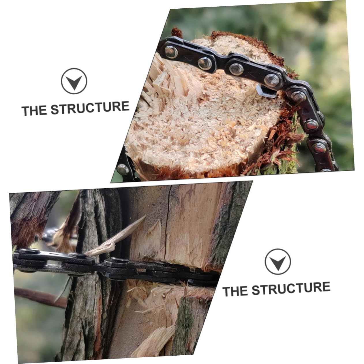 KICHOUSE 1pc Portable Camping Life Rope Handropesawchain Effort-saving Chainsaw