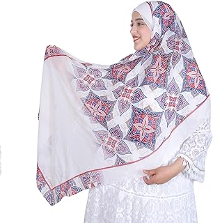 سكارف حجاب مطبوع من الشيفون بنمط طباعة أوراق الشجر من مابكا، مقاس كبير، ألوان متنوعة (تصميم -112)