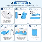 XIYUNTE Tapis de bain bébé pour Tub Non-dérapant Tapis de bains pour enfants - 40'x16'' extra long pour les enfants Baignoire tapis antidérapant, matelas de bain pour tout-petits respectueux de l'environnement avec des ventouses pour une poignée sûre, facile à nettoyer & Séchage facile