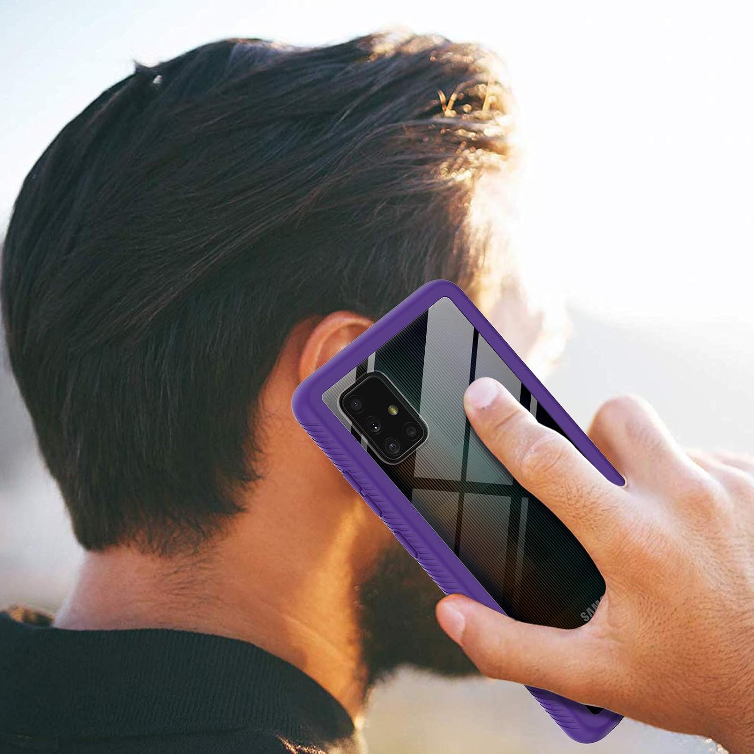 LeYi Compatible with Samsung A71 5G UW Case, Samsung Galaxy A71 5G UW Case (No Screen Protector), Full-Body Hybrid Shockproof Bumper Anti-Scratch Clear Phone Cover Cases for Galaxy A71 5G UW, Purple