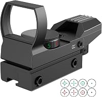 JASHKE Red Dot Irányzék - Piros-Zöld Reflexiós Céltávcső 4 Féle Célzóponttal, 11mm-es Sínre, Légfegyverekhez és Vadászpuskákhoz 1