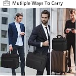 Laptop Bag 15.6 Inch Waterproof Computer Messenger Bag Expandable Briefcase for Men Women Laptop Carrying Case for Travel College Business,Black