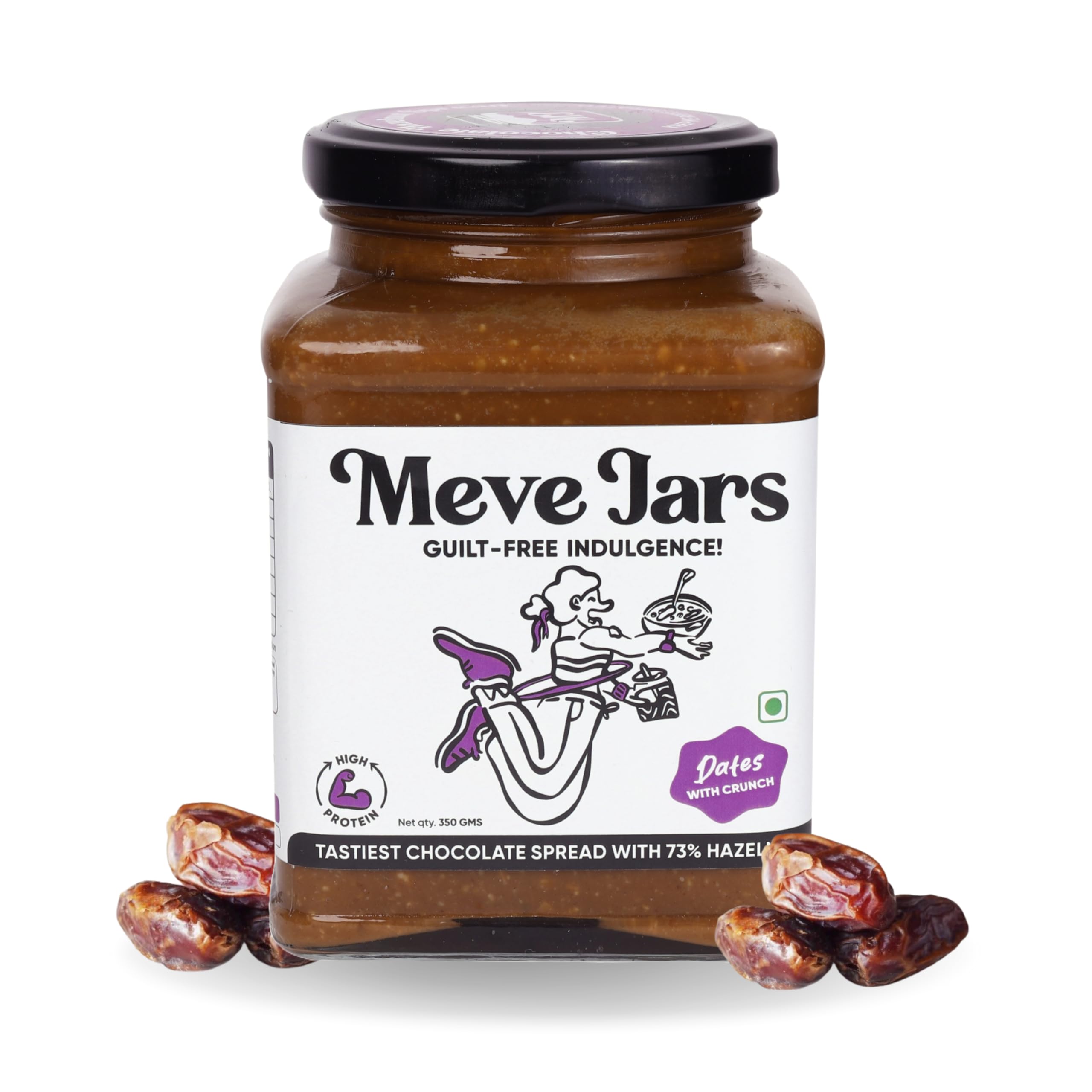 Meve Jars - Hazelnut Chocolate Spread with Dates | Vegan | 230g | 73% Hazelnut | No Preservatives | Gluten Free | High in Protein (Crunchy) (B0CLJ8Y3RL) Amazon Price History, Amazon Price Tracker