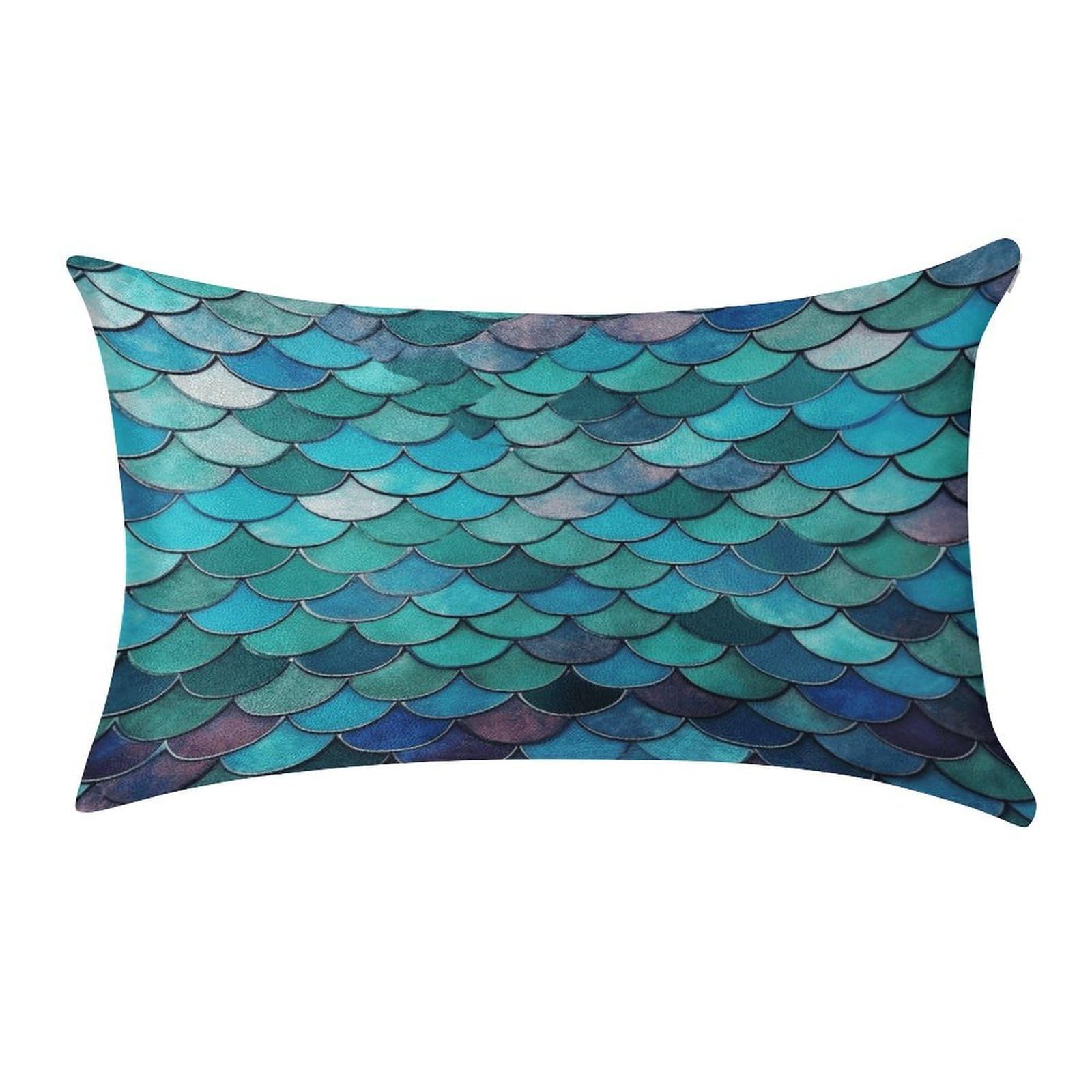 VstaDank Mermaid Throw Pillow Cover 12"×20" Ultra Soft Pillowcase Cozy Lumbar Pillow Shell Gold Velvet Exquisite Decorative Cushion Sham Protector for Couch Sofa Bedroom