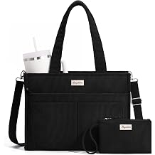 Bagstellar Corduroy Tote Bag for Women 15 Pockets Teacher Nurse Work Bag