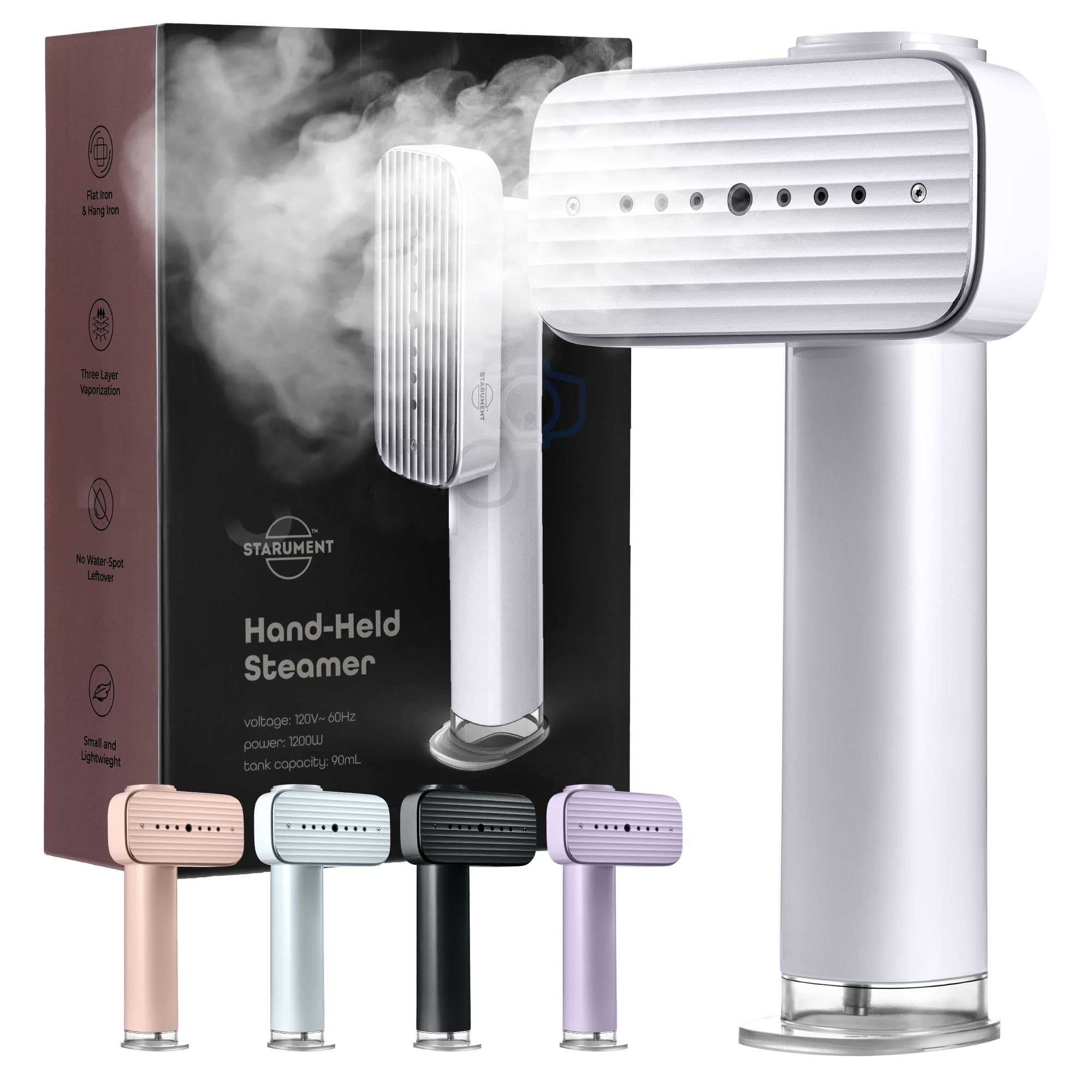 Portable Garment Steamer For Clothes – 1200W, 18s Heat-up, 90ml Tank, With Heat-Resistant Glove