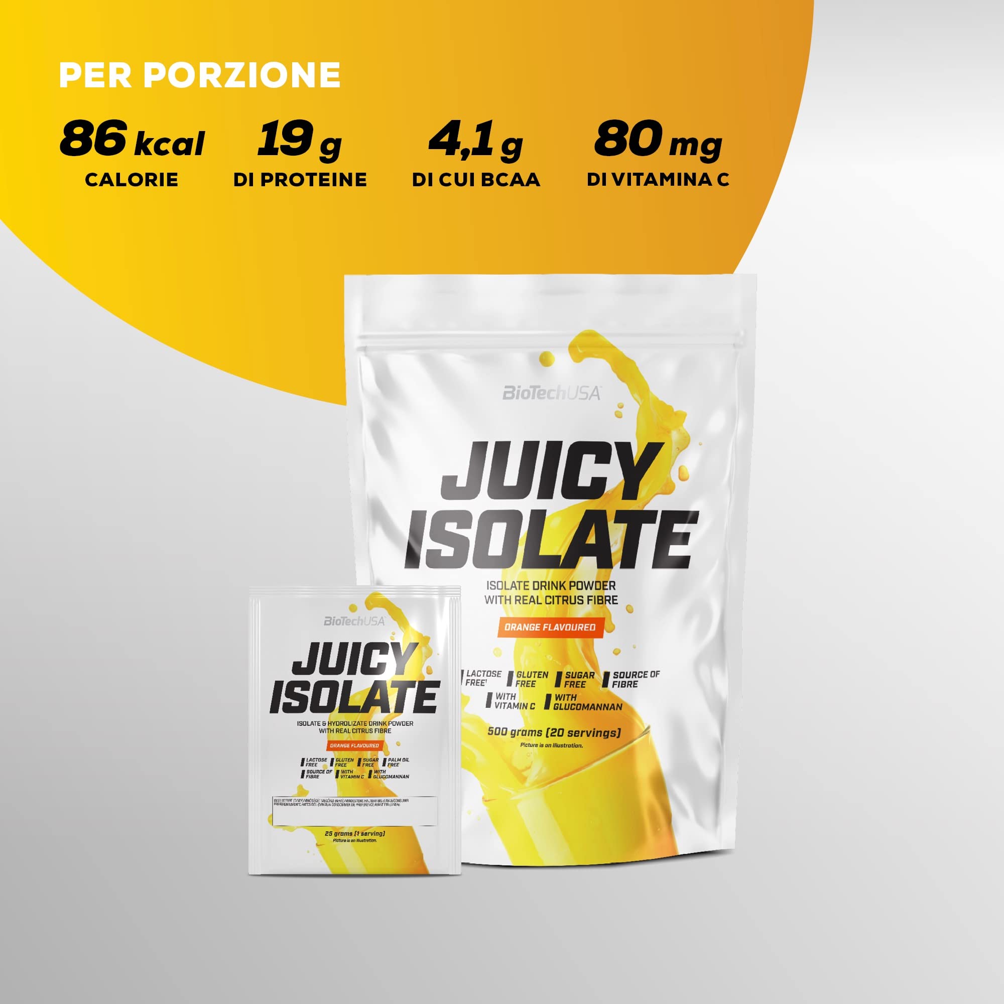BioTechUSA Juicy Isolate | isolato di siero rinfrescante, fruttato
