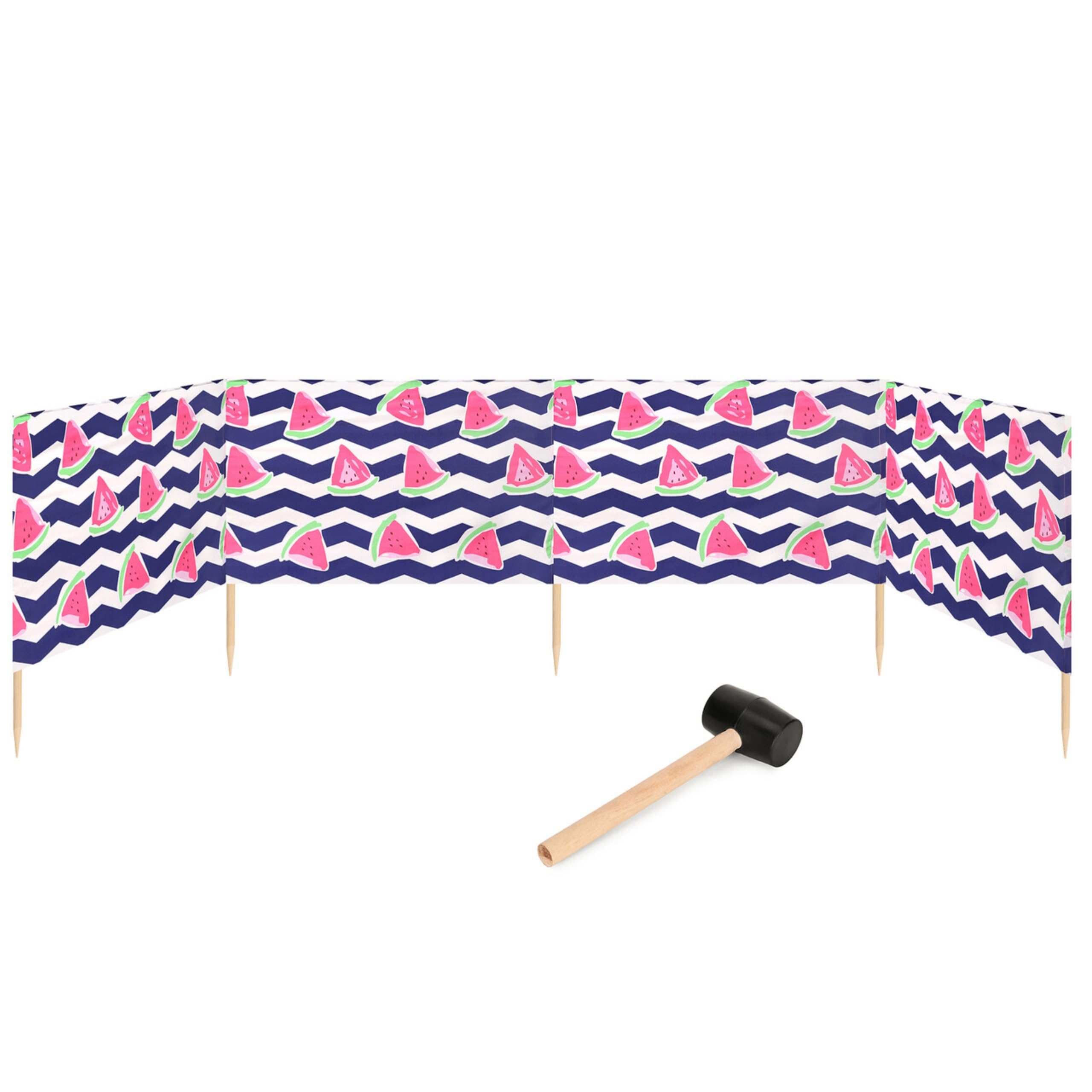 Garronda Strand Windschutz Sichtschutz 5m lang Plus Gummihammer GAEX001