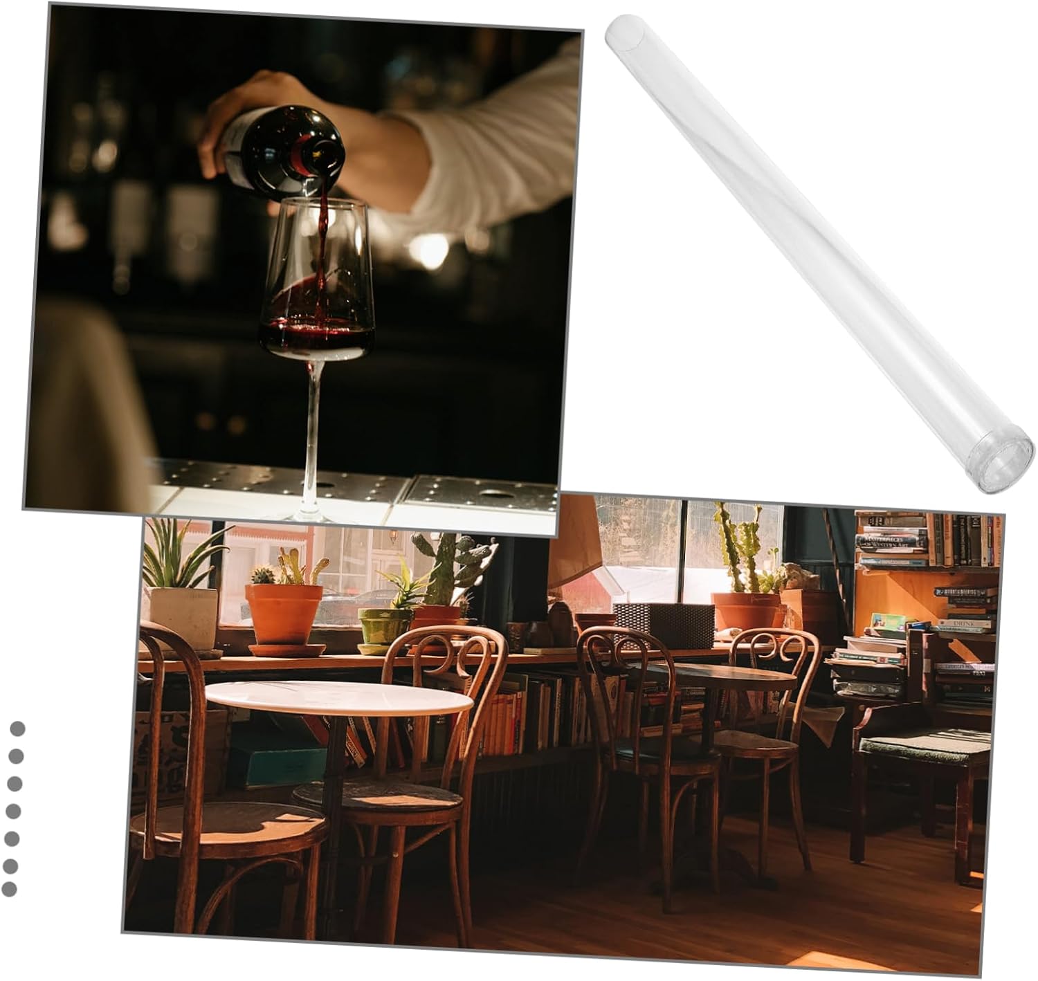 Ciieeo Efficient Column Tube Capacity Reusable Ice Cubes for Coolers Molds for Whiskey Beverage Cube Sticks