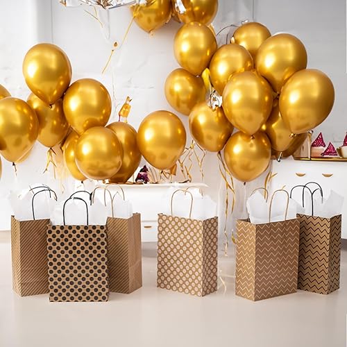 Miniatura 4 de Vammy Paquete de 32 bolsas de papel de regalo pequeñas de 5.9 x 3.15 x 8.27 pulgadas, bolsas de regalo de fiesta con asas, bolsas de regalo de papel
