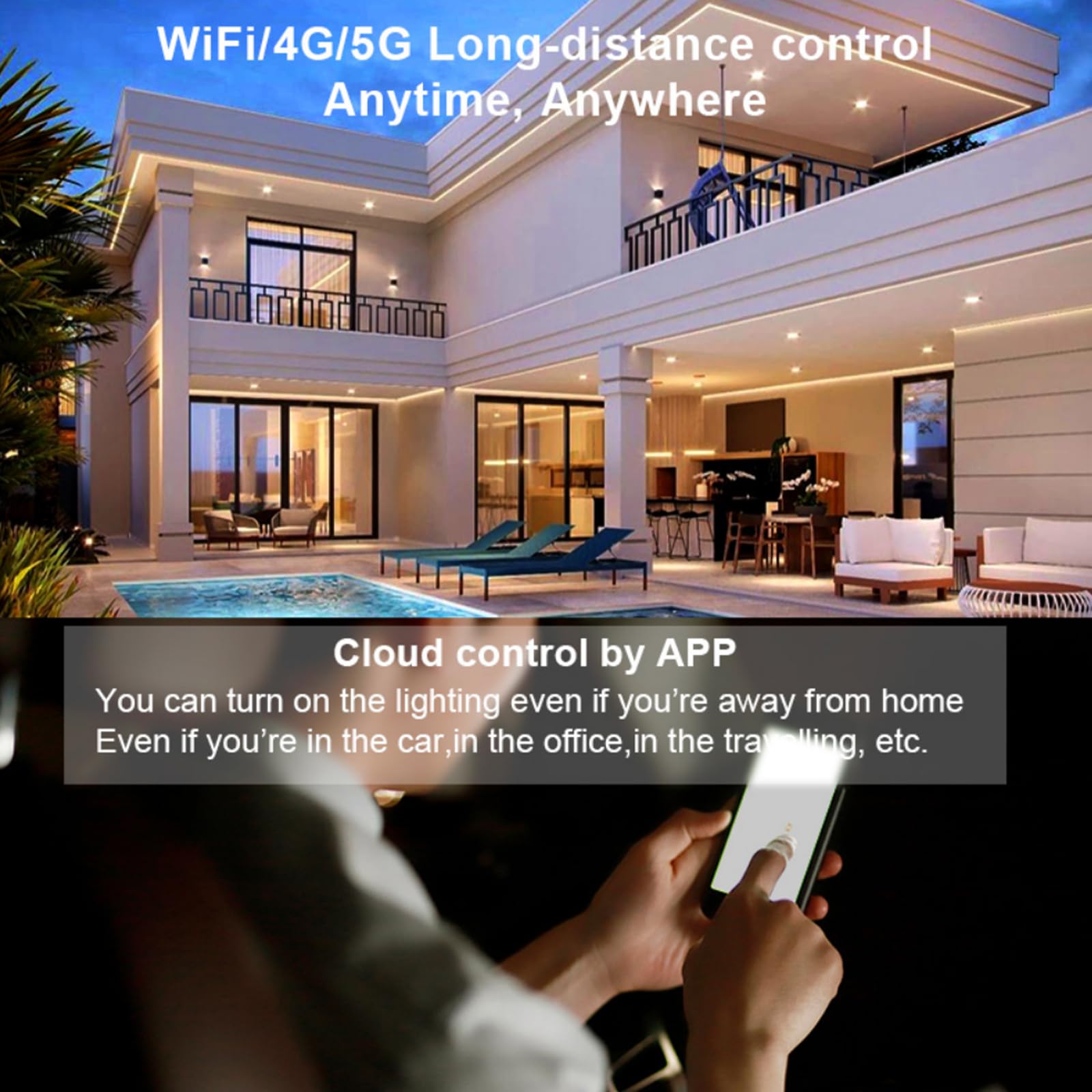 RGBW SMD FCOB Tira LED de 5 pines 2.4 GHz WiFi Group Controller Alexa Google Home Smartphone APP Control Compatible con WR01RF LM096 FUT095 FUT096 B3 T3 Mi-Boxer/Mi-Light RGBW Remote