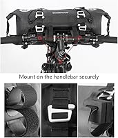Vista 4 de ROCKBROS Bolsas de Manillar Impermeables 12L-20L Bolsas de Bikepacking Delanteras 2 Paquetes Secos para Bicicletas MTB y de Carretera Accesorios