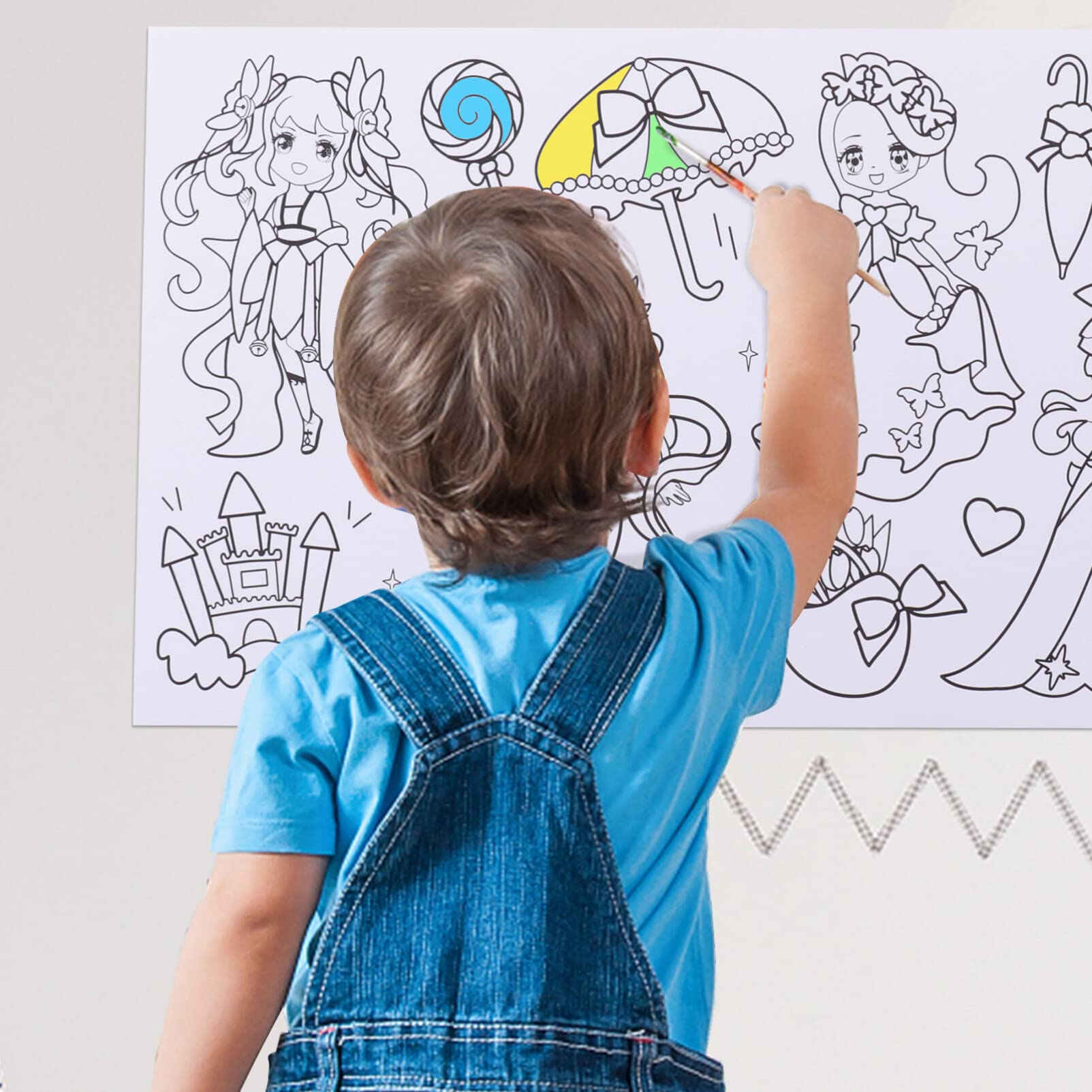 VICASKY 's Drawing Roll 2023 New Coloring Paper Roll for 's Drawing Roll Coloring Paper Roll Drawing Paper Roll DIY Painting Drawing Paper Color Filling Roll