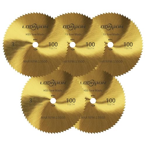 Hoja de sierra circular HSS de 3 pulgadas, disco de corte de acero de alta velocidad con agujero de 38 pulgadas para cortar madera y plástico metal