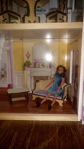 Maison De Poupée Charlotte KidKraft - Bois - 4 étages, 6 Pièces - Mobilier 14 Pièces Inclus - Dès 3 Ans