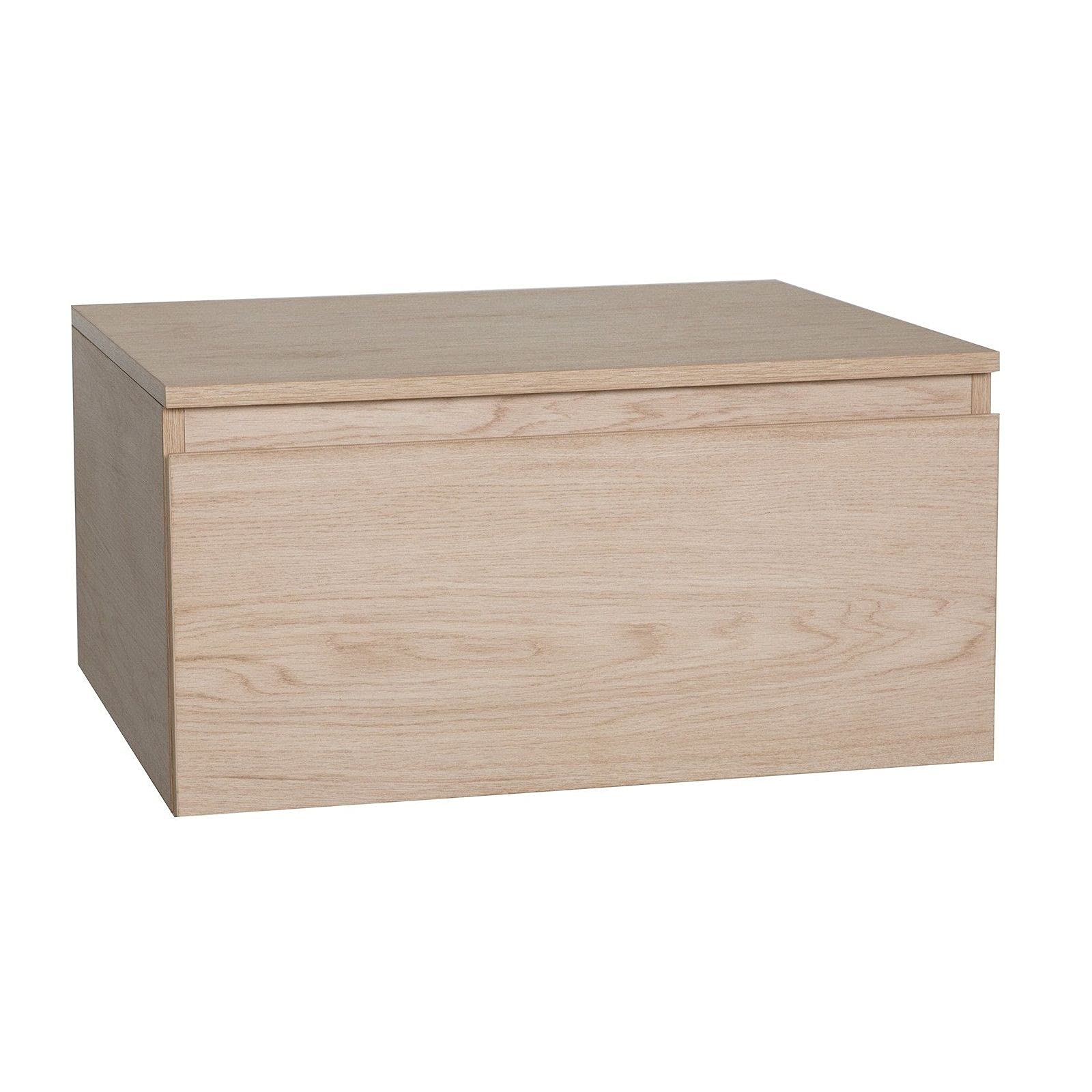 Mueble de baño Will – encimera colgante de 60 cm + lavabo + espejo + mueble cajón + escuadras