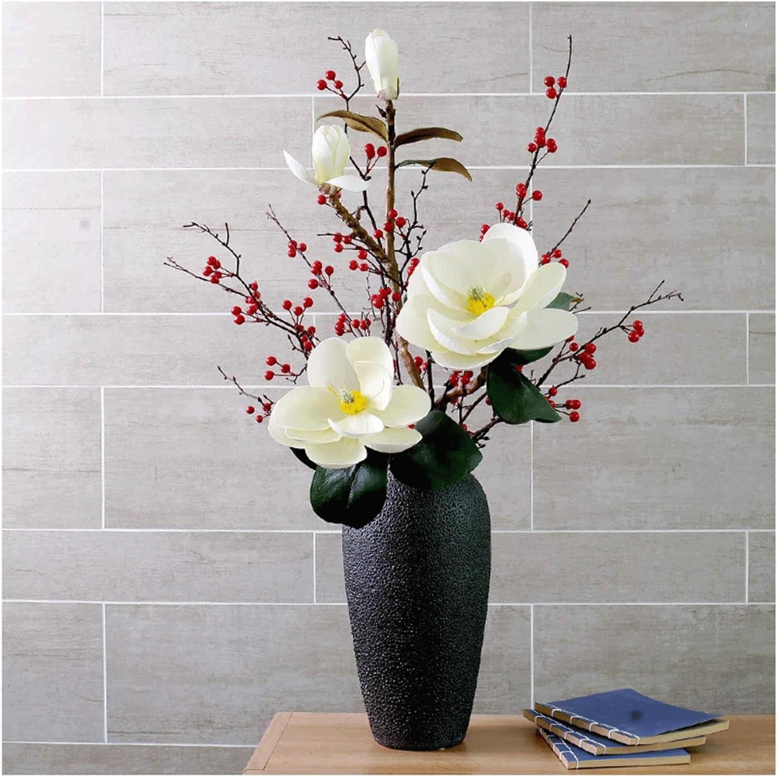 XDLEDMKIZ Elegant Artificial Flowers Orchid Fake Flowers Bouquet Room Indoor Decoration Floral Arrangement Centerpieces Bouquets