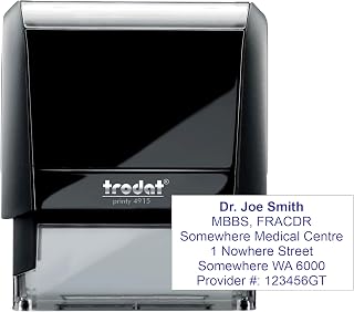 Trodat 4915 Custom Self-Inking Personalized Return Address Stamp - Customizable Up to 6 Lines of Text - Refillable Customized Rubber, Small Business Essentials for Shipping, Work, Office - Extra Large