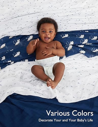 Miniatura 55 de Momcozy Mantas de muselina para bebés, niños y niñas, paquete de 4 mantas transpirables y agradables a la piel, esenciales para bebés, registro