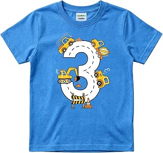 Birthday boy Shirt Toddler Construction Shirts Boys 2t 3t 4 Year Old Excavator Theme Party t-Shirt 5 Kids 6th Outdoor Play