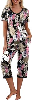 PrinStory Women's Capri Pajama Sets | Soft Rayon Blend | Sizes S-4XL