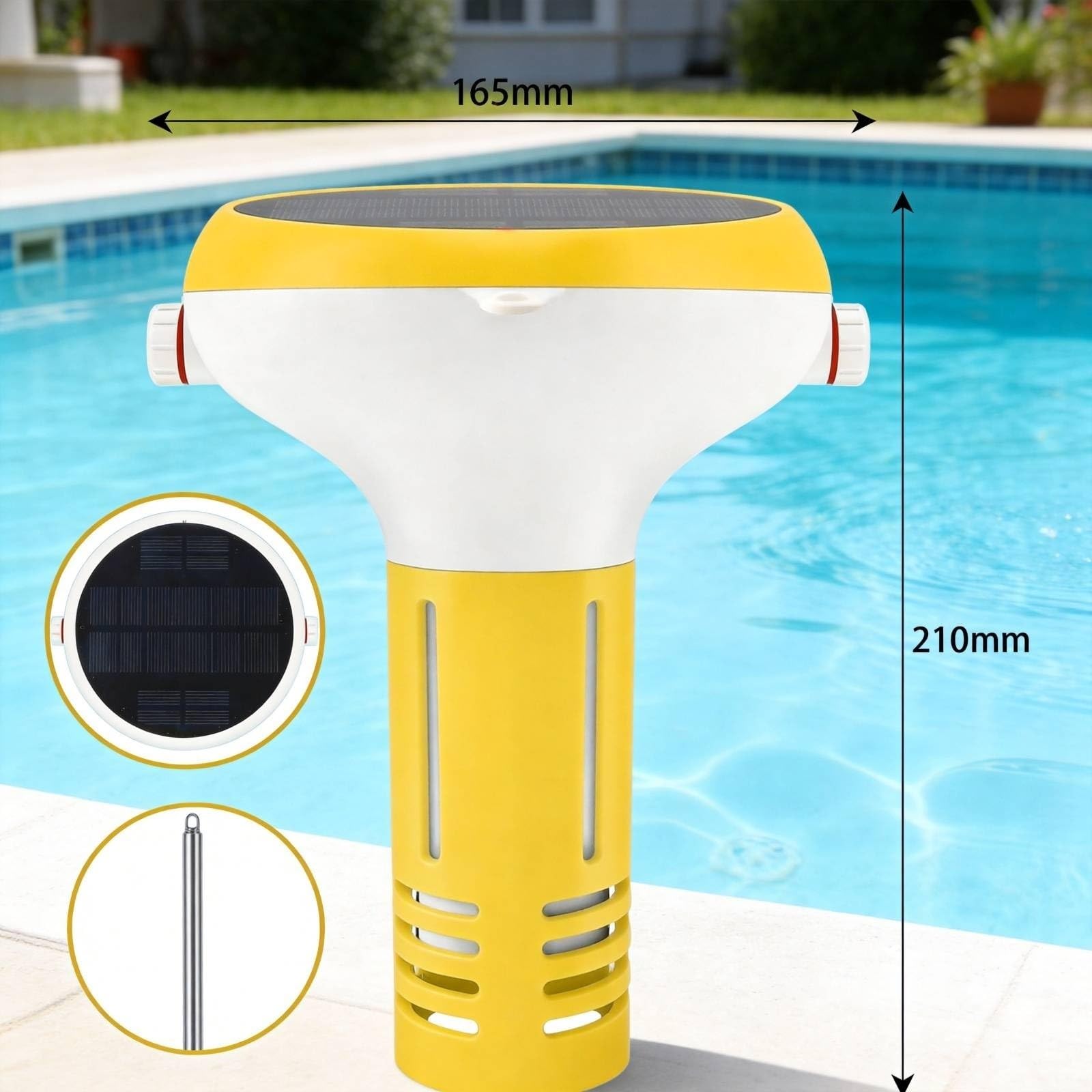 KiraKira Inteligentny solarny tester jakości wody do monitora temperatury zasolenia basenu ORP z bramą