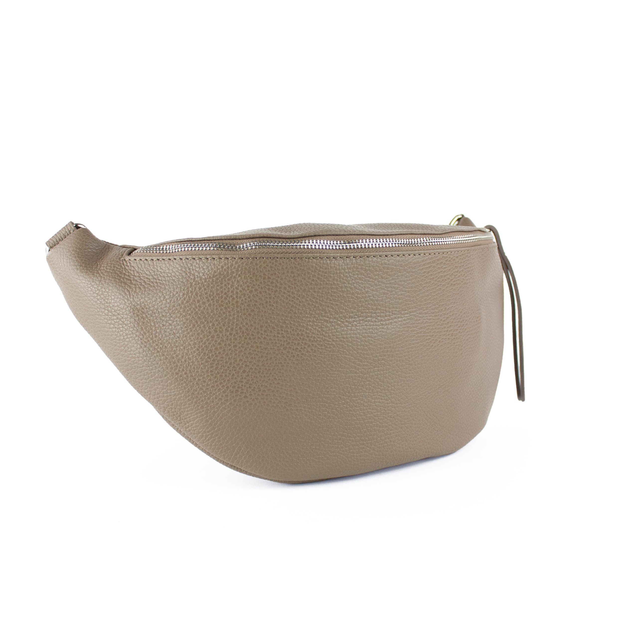 große Leder Bauchtasche für Damen mit Wechselgurt, Festival Tasche, Frauen Bauchtasche mit breitem Schultergurt, Kleine Umhängetasche, XL Crossbody Tasche, Geschenk für Damen (Taupe)