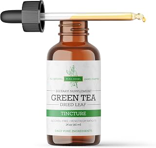 Green Tea Liquid Drops – Green Tea Extract Tincture – Sugar-Free, Alcohol-Free, Vegan
