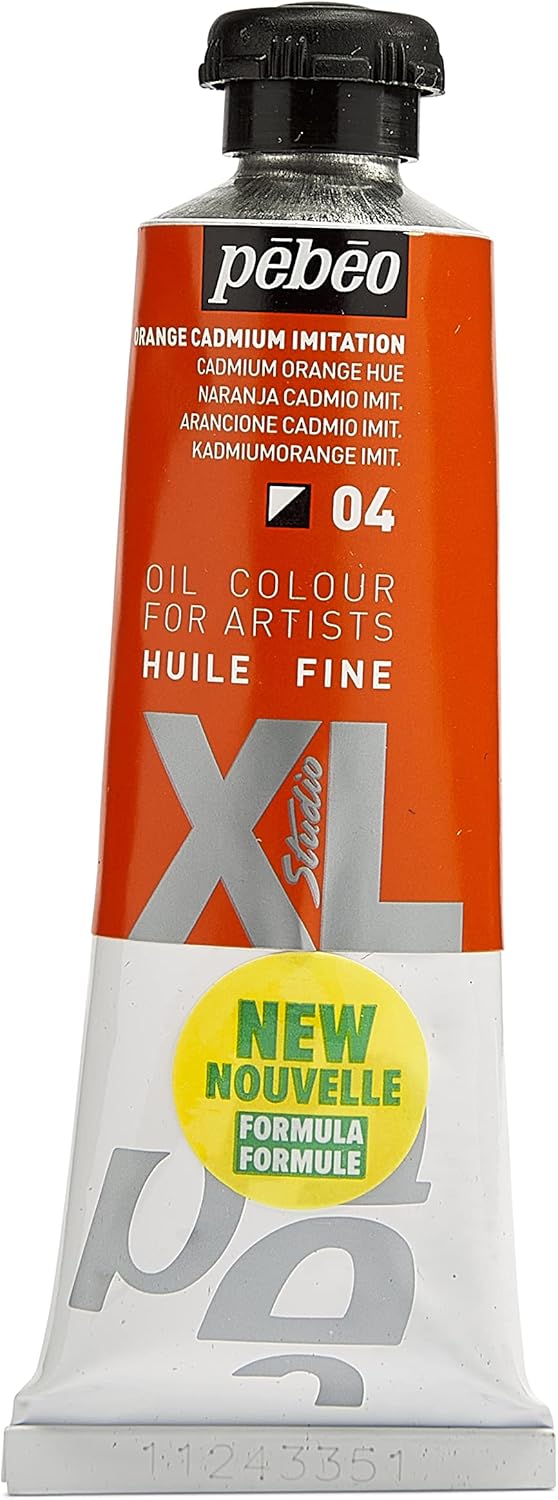Pébéo Fine XL Oil 37 ml Orange Cadmium Imitation Oil Paint — Oil Paint Pébéo Orange