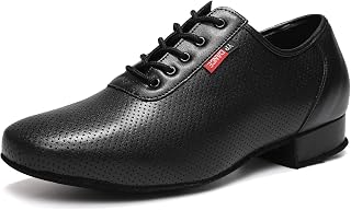Men's Ballroom Dance Shoes for Tango Waltz Latin Swing Bachata Social Salsa with Suede Sole