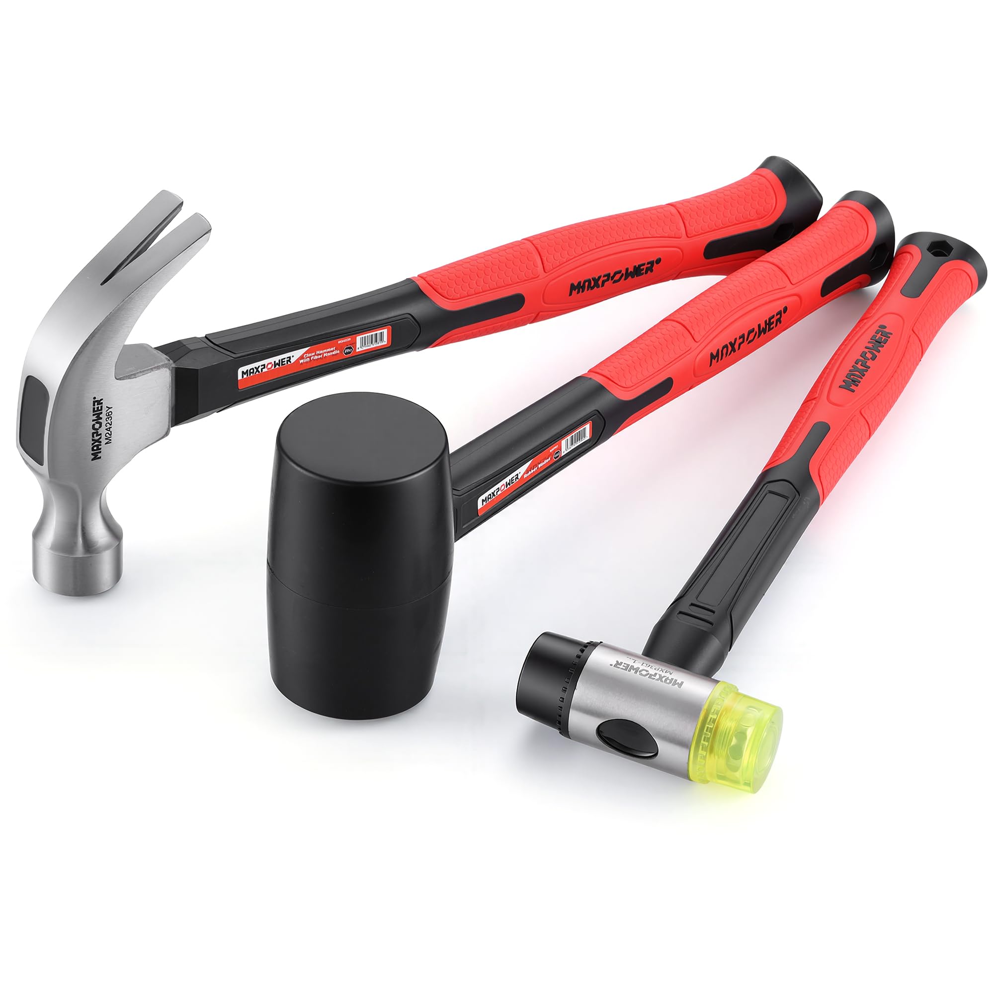 MAXPOWER Claw Hammer Set - 8oz & 20oz -8 MAXPOWER Claw Hammer Set - 8oz & 20oz -8
