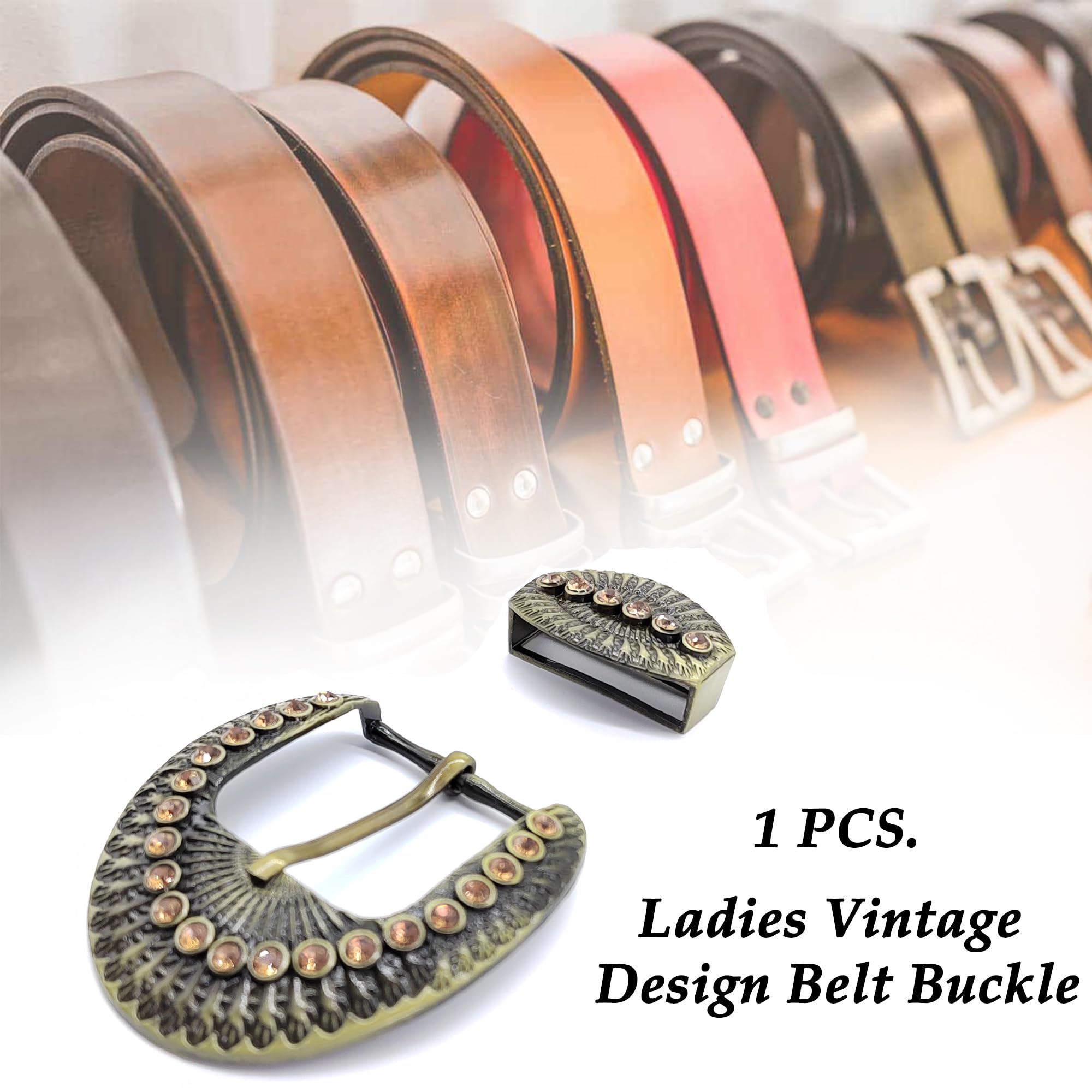 CHENNAN Hebilla de cinturón tallada vintage para mujer, juego de hebillas de cinturón de estilo occidental, hebillas de cinturón con hebilla tradicional para pantalones, hebilla de cinturón de 38 mm a