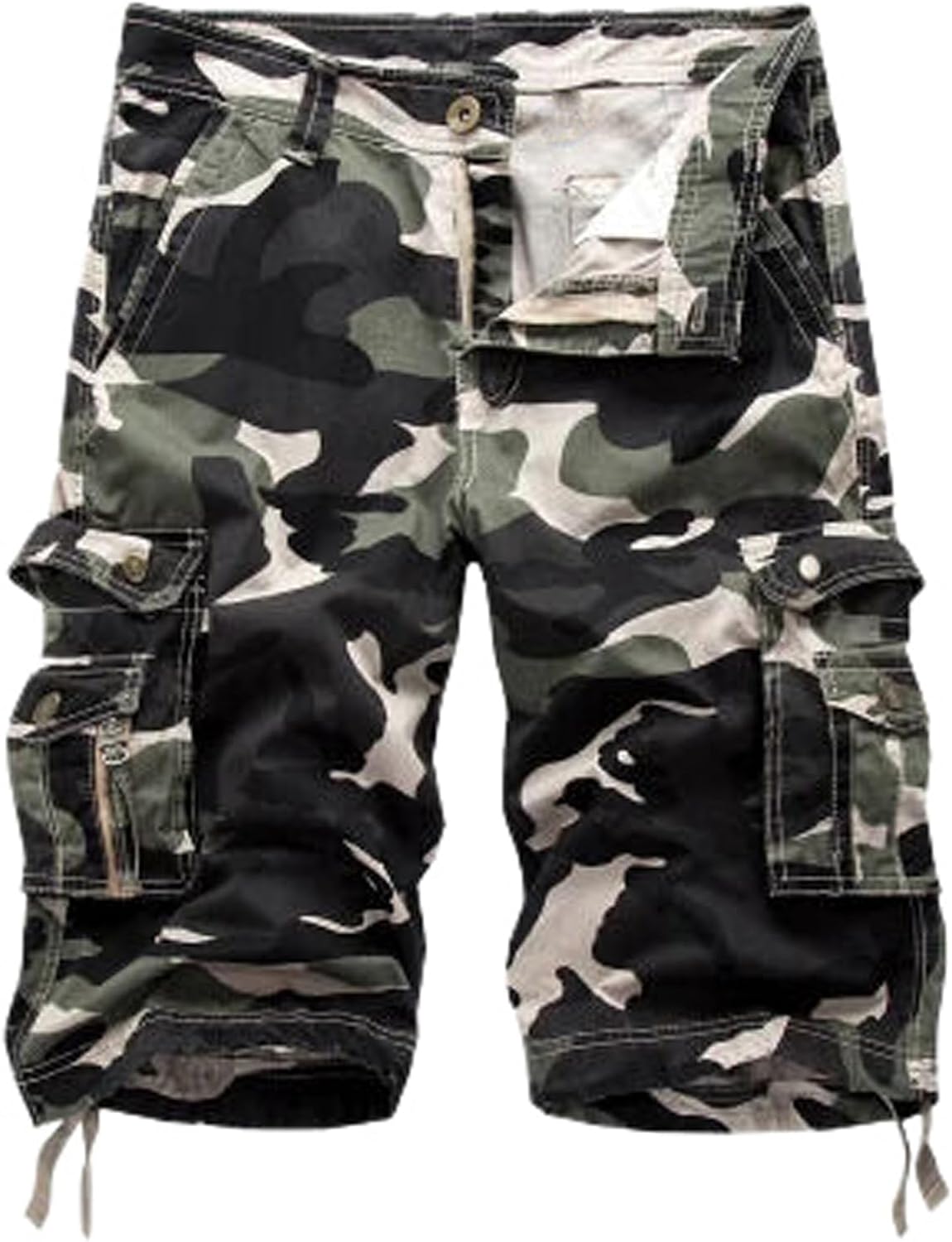 Men's Summer Multi-Pocket Cargo Shorts Bermudas Masculina