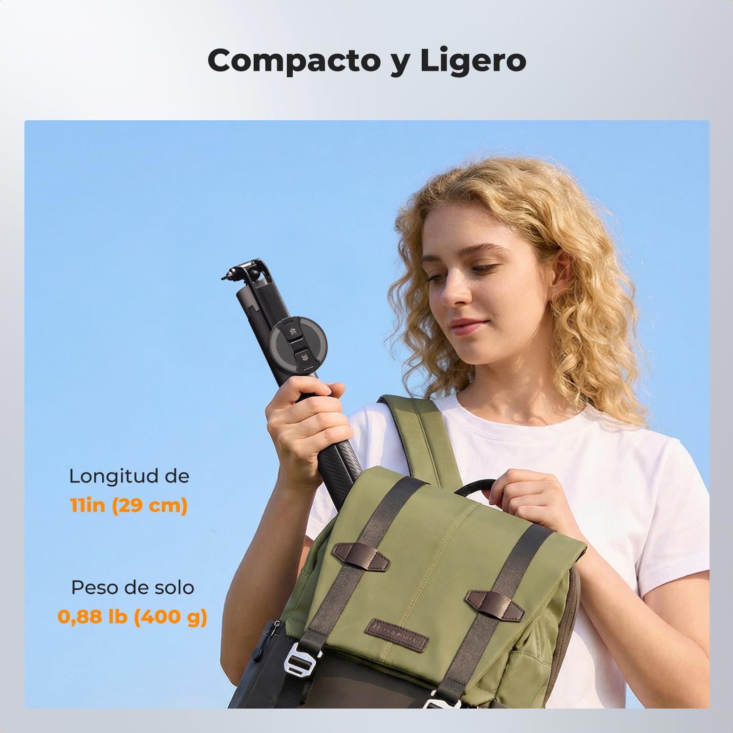 K&F CONCEPT TF08 180cm Trípode para Movil, 3-en-1 Palo de Selfie Magnético+Clip+Tornillo 1/4", Trípode Magnético Rotatorio de 360°, Compatible con iPhone 17-12 y Android,dji OSMO 3/4,Luna Ultra