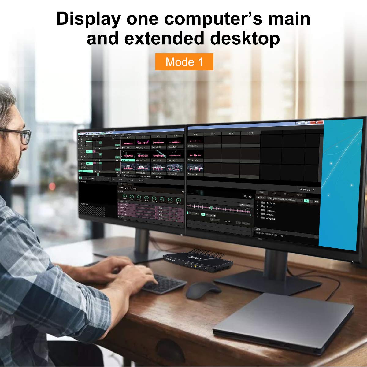 Buy TESmart DisplayPort + HDMI KVM Switch 2 Monitors 2 Computers, 4