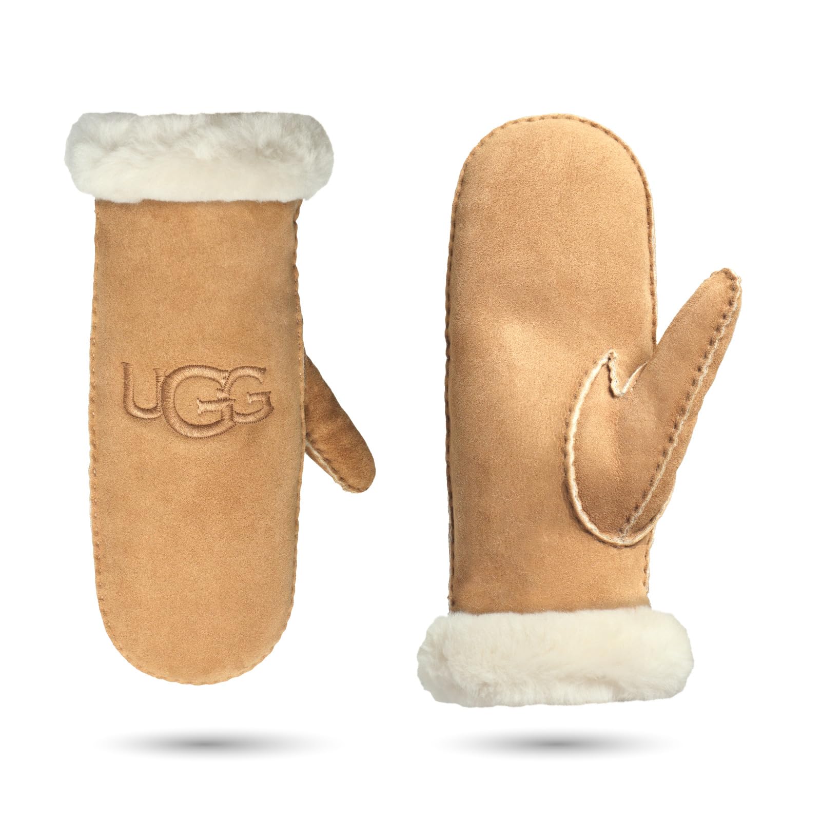 UGG Water Resistant Sheepskin Embroidered Mittens with Tech Palm