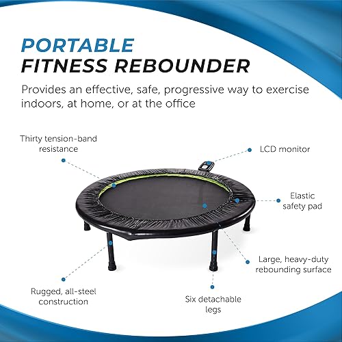 Miniatura 4 de Stamina Productos Trampolín plegable, negro