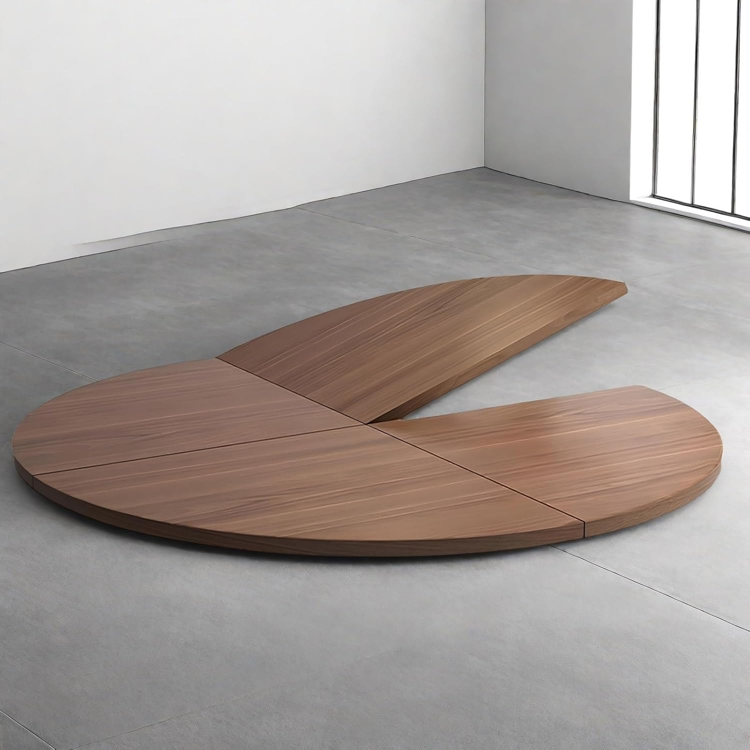 Large Round Foldable Table Top Only, Indoor Outdoor Folding Circle Table, Space Saving, 0.63" Thick, 47"- 94" Diameter, Wooden Replace Table Top Catering Banquet Party Table No Legs(Yellow Teak,67")