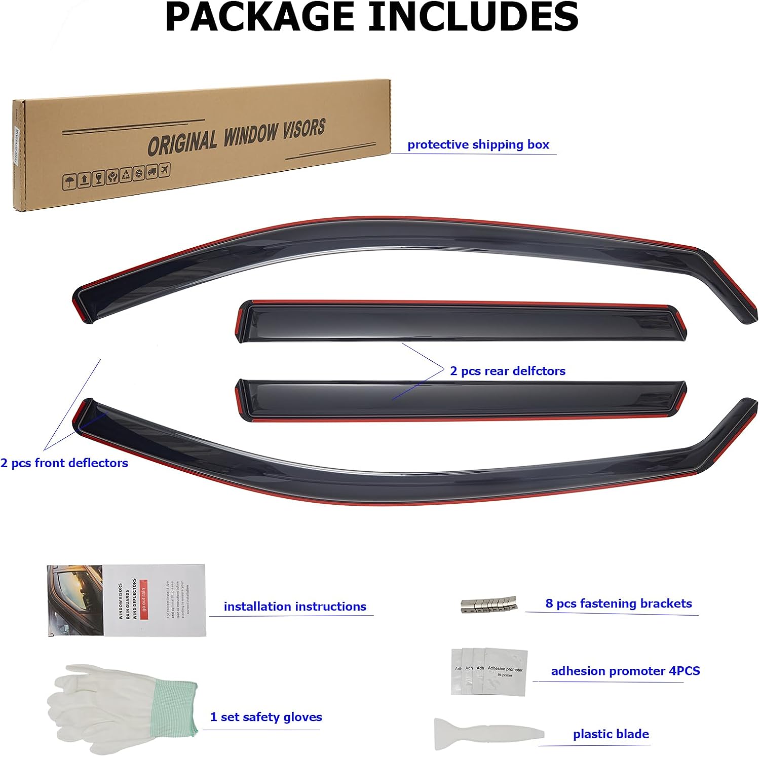 in-Channel Extra Durable Rain Guards Fit for Nissan Rogue 2021 2022 2023 2024 2025 2026, Window Deflectors,Vent Shades,Extra Durable Vent Visors Car Accessories-4PCS