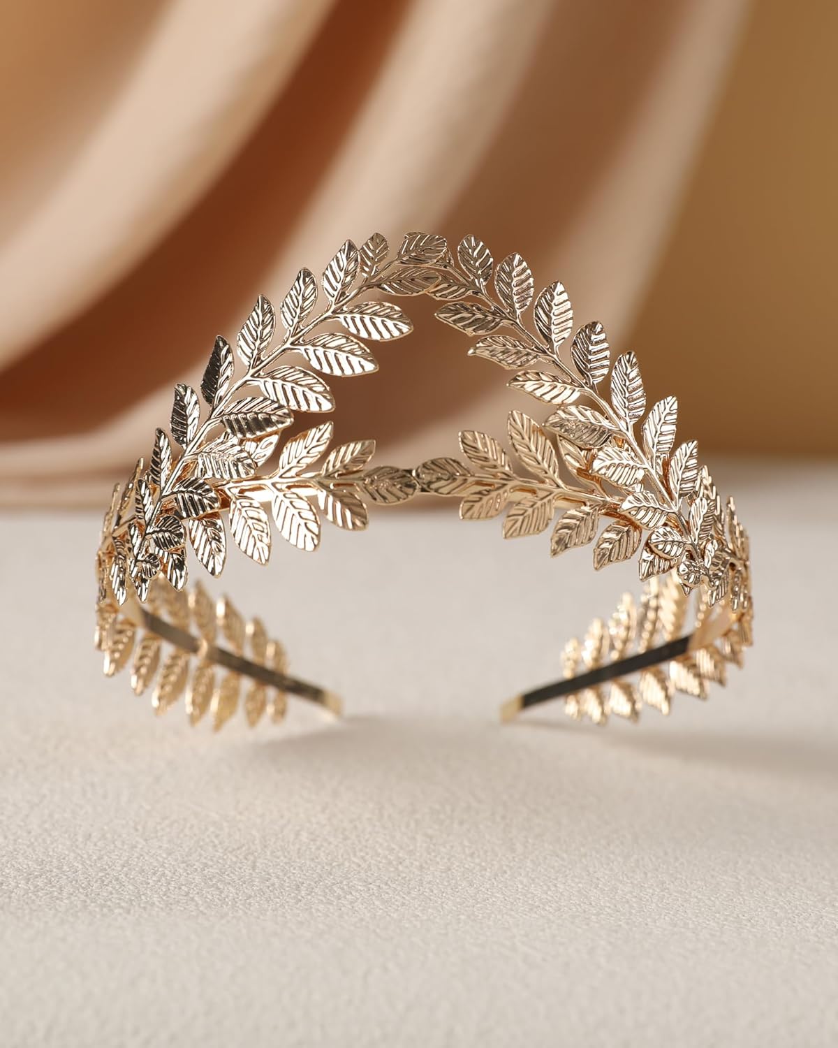 Greek Goddess Costume Accessories Set, 12 Pcs Laurel Leaf Crown Kit with Ring Earring Necklace Belt Bracelet Hair Pins and Arm Cuff, Renfaire Headpiece for Women Renaissance Halloween - Image 5