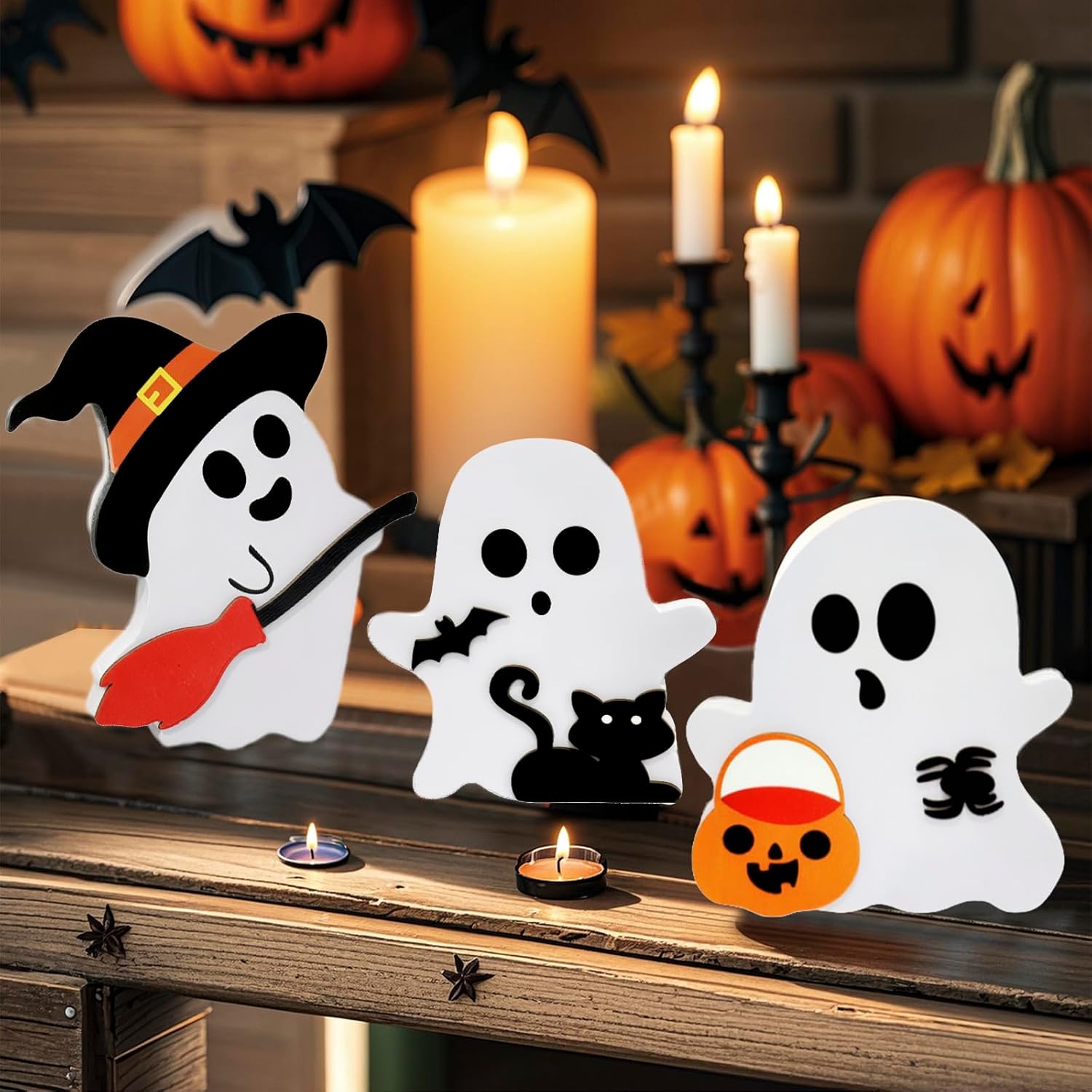 TopBoAoRAA 3 Pieces Cute Ghost Halloween Decorations for