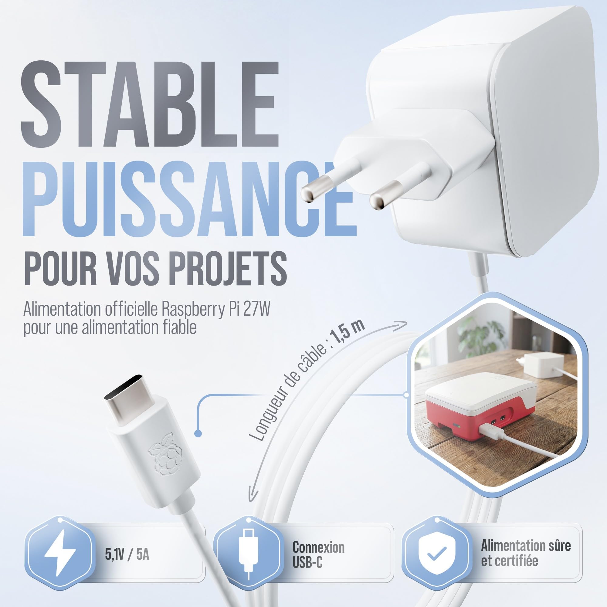 db-tronic Raspberry Pi 5 4 Go Starter Kit | Édition 64 Go | Alimentation 27 W | Boîtier avec Ventilateur | Micro HDMI 4K | Dissipateur | idéal pour Home Assistant et Le Smart Home - 5