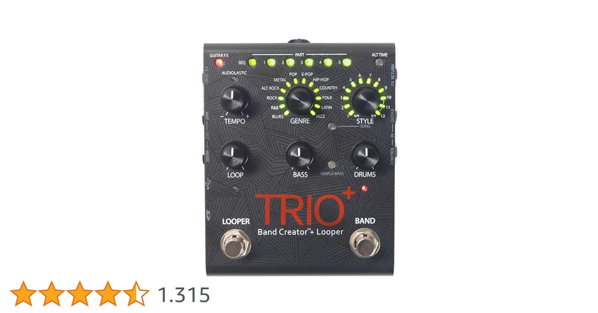 DigiTech TRIO Plus Band Creator Looper gitar pedalı : Amazon.com