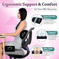 Vista 2 de AOSSA BBL Pillow After Surgery, cojín brasileño de levantamiento de glúteos + cojín de apoyo de espalda, almohadas de espuma para sentarse a