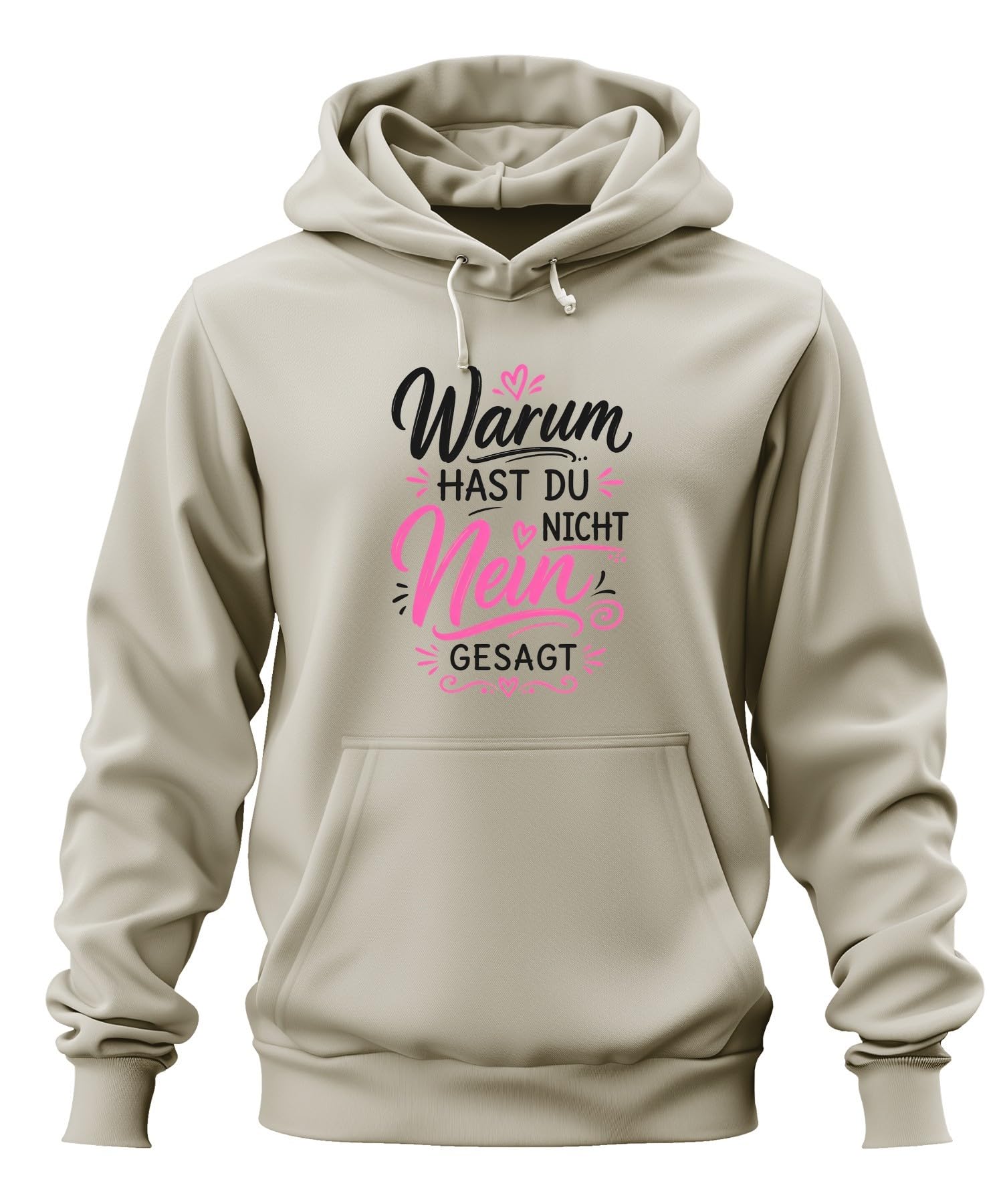 Dlaczego nie masz Statement Hoodie bluza z kapturem | Sarkazm impreza hit Mallorcaparty Ballermann Après Ski Damski JGA wieczór kawalerski śmieszne serduszka karnawał