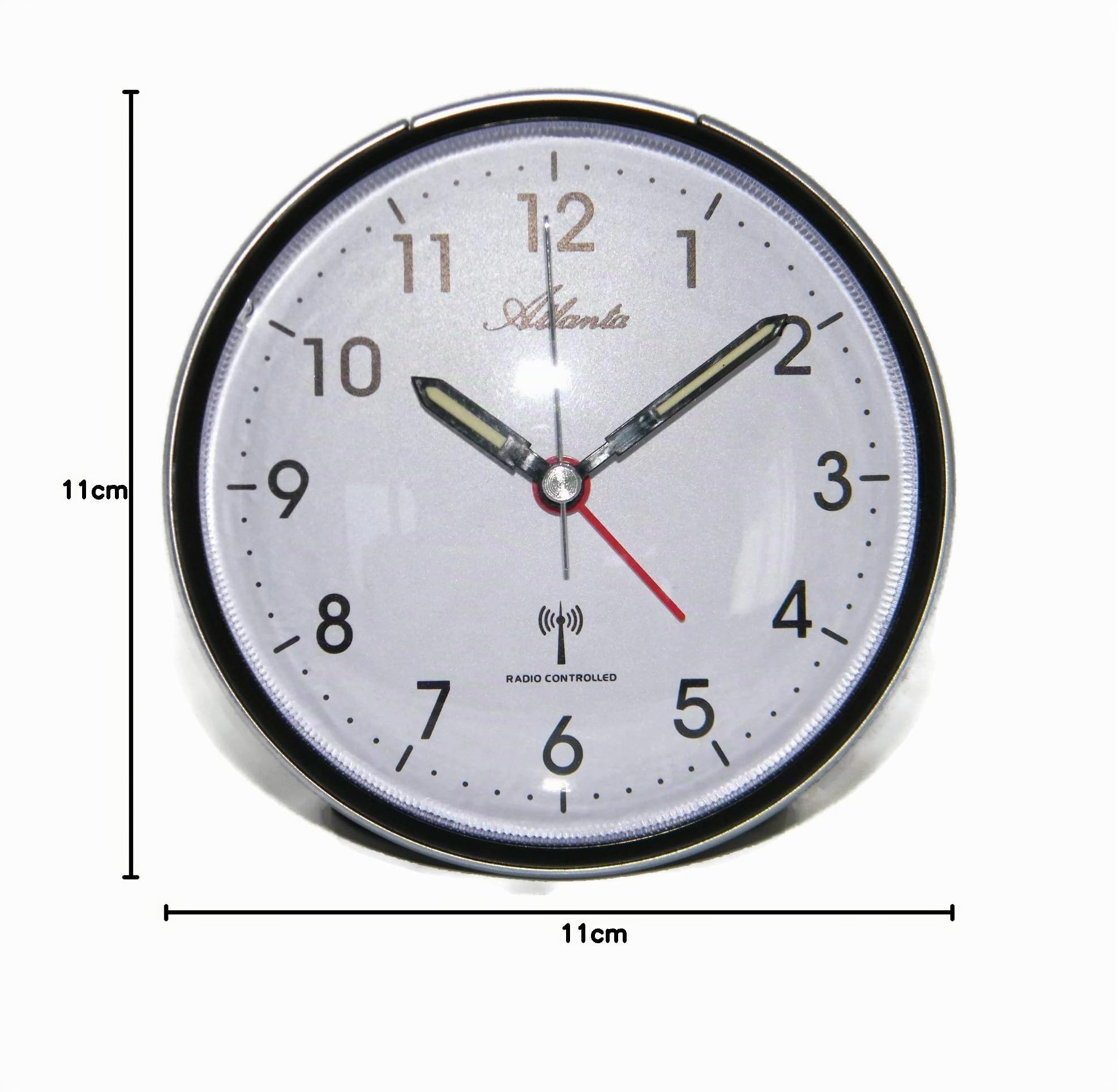 Atlanta 1828-7 Funkwecker Wecker Kunststoff Analog Licht Alarm schwarz